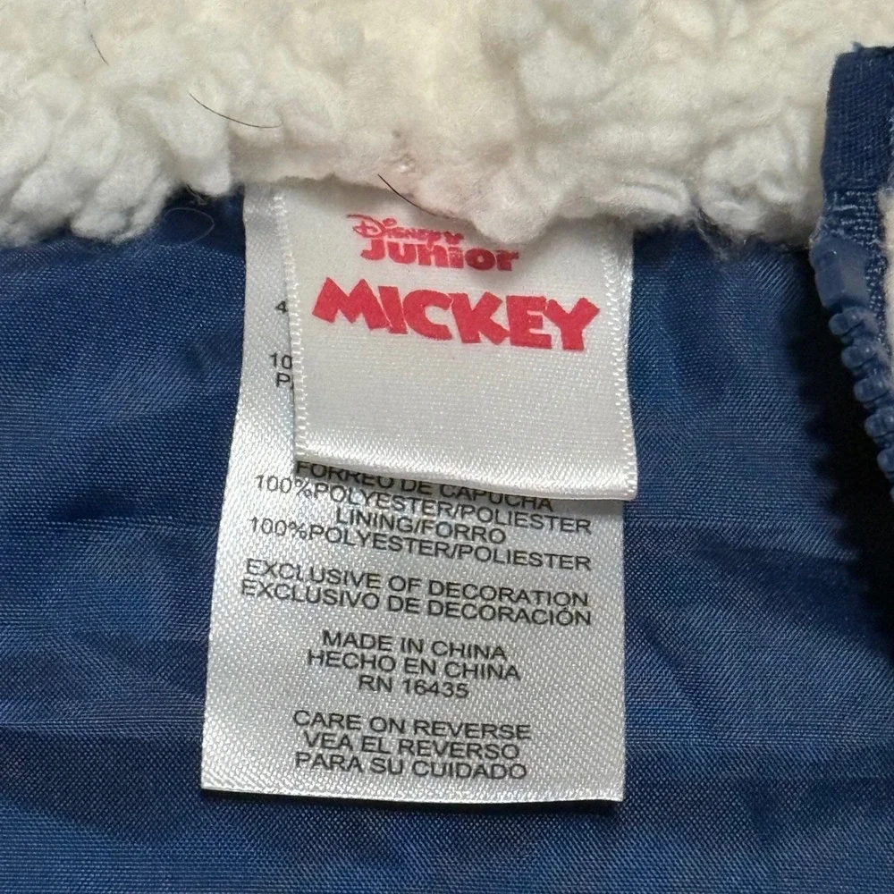 Disney Junior Mickey Mouse Toddler Size 18‎ month Zip Front Hooded Fleece Vest